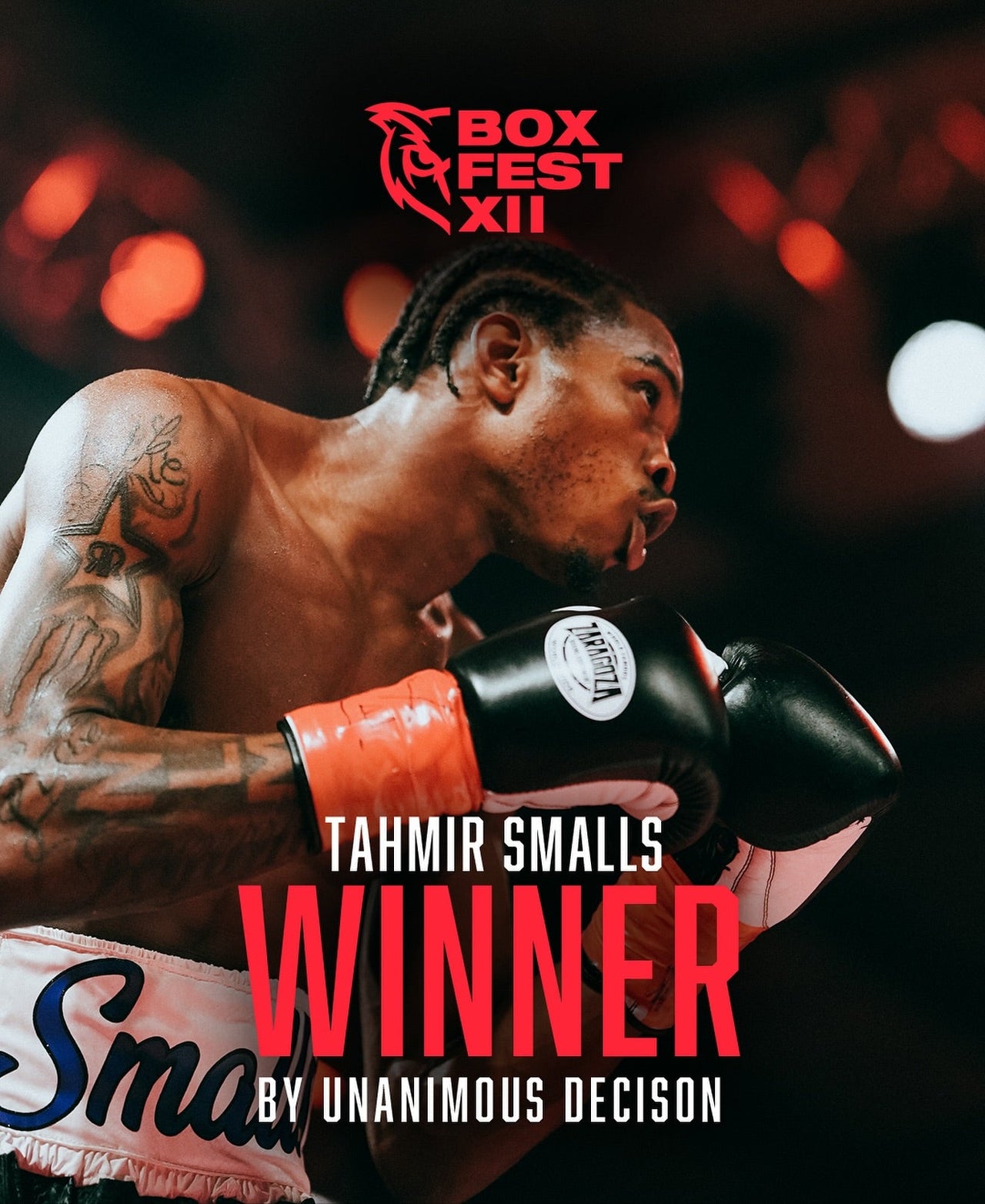 PHILADELPHIA'S TAHMIR SMALLS SHINES IN BATTLE OF UNBEATEN WELTERWEIGHTS, REMAINS UNDEFEATED IN RED OWL BOXING'S BOXFEST XII MAIN EVENT