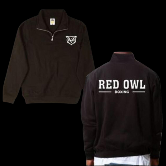 Red Owl Quarter Zip Sweater